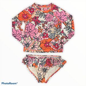 Tea Collection 2 Piece Floral Swimsuit Size 6